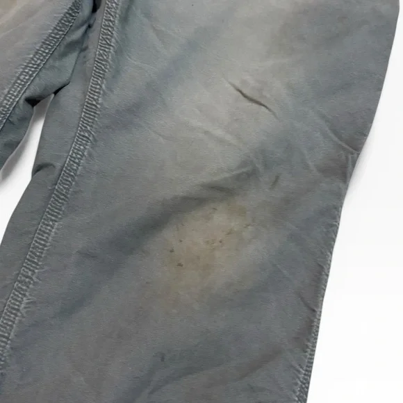 Faded Distressed Vintage Carhartt B151 FAT Fatigue Grey Carpenter Pants 36x30 - Picture 4 of 10
